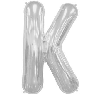 Silver Letter 'K' Balloon - (16"/40cm) Foil