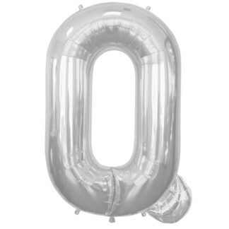 Silver Letter 'Q' Balloon - (34"/86cm) Foil