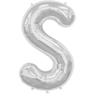 Silver Letter 'S' Balloon - (16"/40cm) Foil