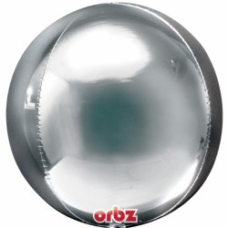 Silver Orbz Balloons - (15" x 16") (1ct)