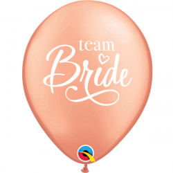 Rose Gold Team Bride Balloons - 11" Latex (6ct)