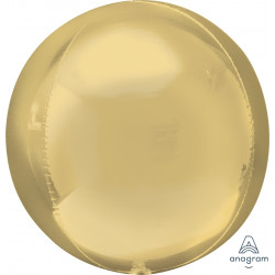 White Gold Orbz Balloon - (15" x 16")