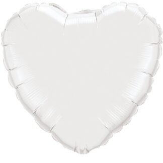 White Jumbo Heart Balloon - 36" Foil unpackaged