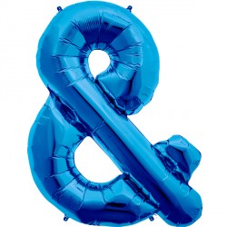 Blue '&' Balloon - 16" Foil