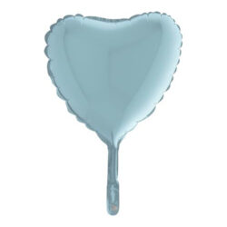 Mini Pastel Blue Heart Shape Air-Filled Balloon – 9″ Foil