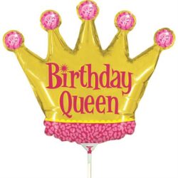 Mini Birthday Queen Shape Air-Filled Balloon – Foil