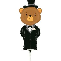 Mini Groom Bear Shape Air-Filled Balloon – Foil