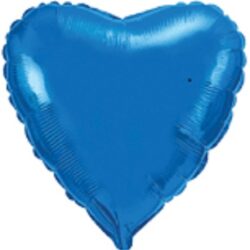 Mini Blue Heart Shape Balloon – 9" Foil