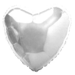 Mini Silver Heart Shape Air-Filled Balloon – 9″ Foil