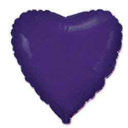 Mini Violet Heart Shape Air-Filled Balloon – 9″ Foil