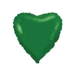Mini Green Heart Shape Air-Filled Balloon – 9″ Foil