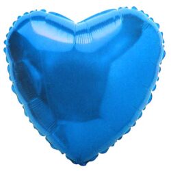Mini Blue Heart Shape Air-Filled Balloon – 4″ Foil