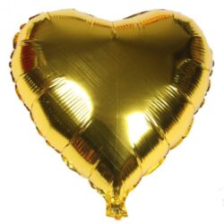 Mini Gold Heart Shape Air-Filled Balloon – 4″ Foil