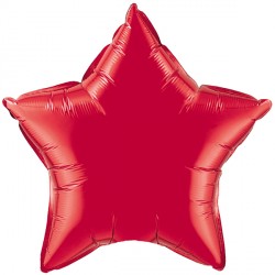 Mini Ruby Red Star Shape Air-Filled Balloon – 4″ Foil
