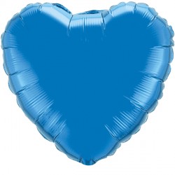 Mini Sapphire Blue Heart Shape Air-Filled Balloon – 4″ Foil EOL