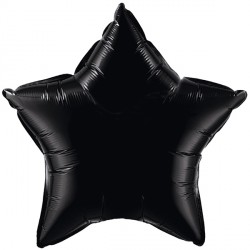 Mini Onyx Black Star Shape Air-Filled Balloon – 9″ Foil
