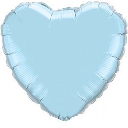 Mini Pearl Light Blue Heart Shape Air-Filled Balloon – 4″ Foil