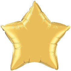 Mini Gold Star Shape Air-Filled Balloon – 9″ Foil