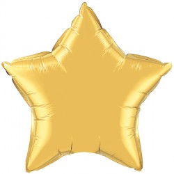 Mini Gold Metallic Star Shape Air-Filled Balloon – 4″ Foil