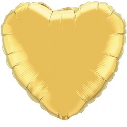 Mini Gold Heart Shape Air-Filled Balloon – 4″ Foil