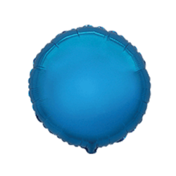 Mini Blue Round Shape Air-Filled Balloon – 9″ Foil