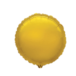 Mini Gold Round Shape Air-Filled Balloon – 9″ Foil