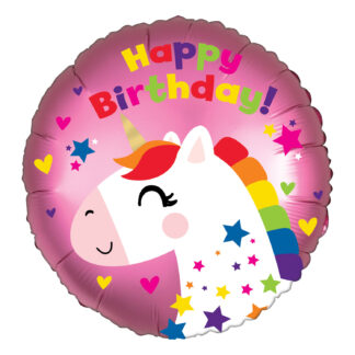 Unicorn Birthday Satin Balloons - 18" Foil