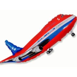 Mini Red Aeroplane Shape Air-Filled Balloon – Foil
