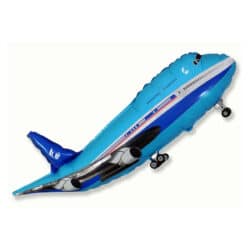 Mini Blue Aeroplane Shape Air-Filled Balloon – Foil