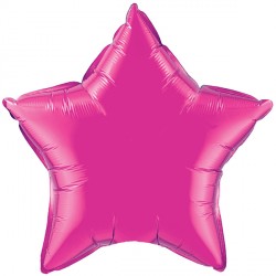 Mini Magenta Star Shape Air-Filled Balloon – 4″ Foil