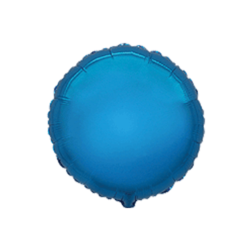 Mini Blue Round Shape Air-Filled Balloon – 4″ Foil