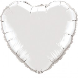 Mini Silver Heart Foil Balloon – 9″ Foil