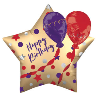 Happy Birthday Satin Multi Balloons - Foil