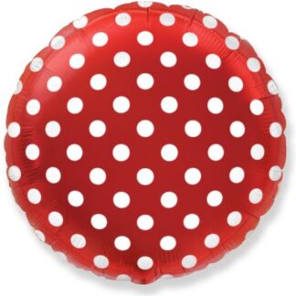 Mini Round Red Dots Shape Balloon - 9" Foil
