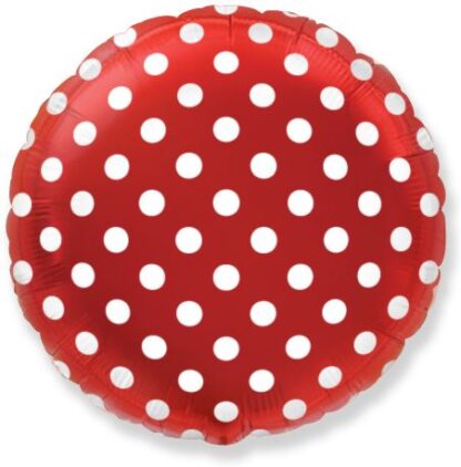 Mini Round Red Dots Shape Balloon - 9" Foil
