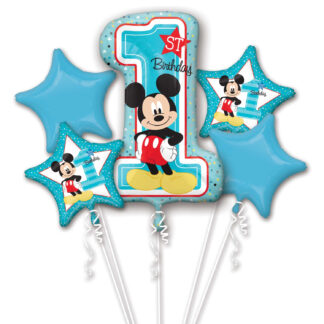 Mickey Mouse 1st Birthday Balloon Bouquet - Foil