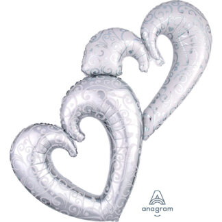 Interlocking Hearts Foil Multi Balloon - Foil