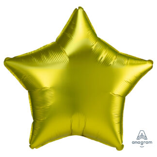 Lemon Satin Luxe Star Balloon - 18" Foil (10ct)