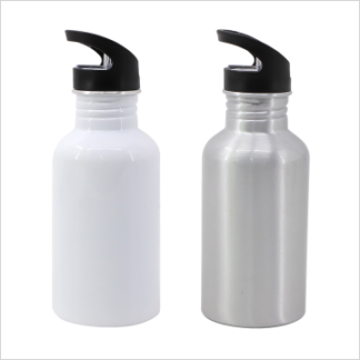 Subli-Print® SilverAluminium Bottle with Straw