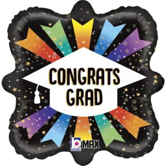 Graduation Congrats Grad Ribbons Balloon - 18" Foil