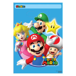 Super Mario Folded Loot Bags - (6ct)