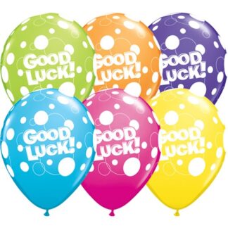 Tropical Assorted Good Luck Dots Balloons - 11" Latex (25ct)