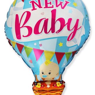 Hot Air Balloon Baby Boy Shape Balloon - Foil