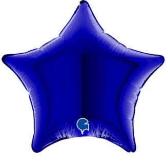 Blue Capri Star Balloon - 4" Foil