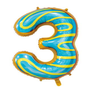 Young Editions Number 3 Balloon - 30" Foil