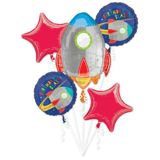 Blast Off Birthday Balloon Bouquets - Foil