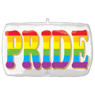 Pride Rainbow Supershape Balloon - Foil 28"/71cm w x 17"/43cm h