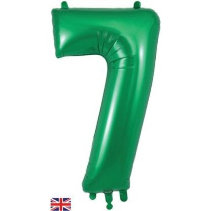 Green Number 7 Balloon - 34" Foil