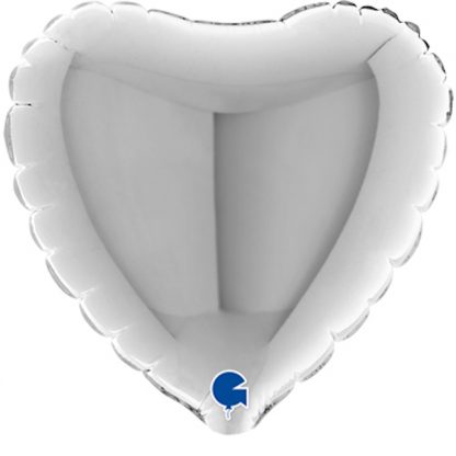 Mini Silver Heart Shape Air-Filled Balloon – 4″ Foil