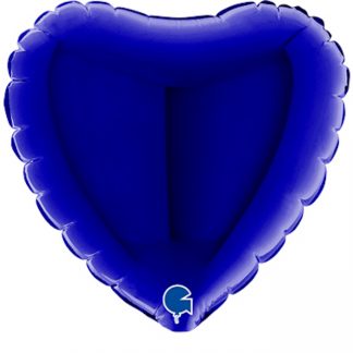 Mini Blue Capri Heart Shape Air-Filled Balloon – 4″ Foil